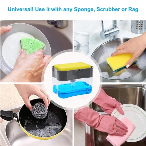 50 1 - Liquid Soap Pump Dispenser Pump Plastic Dishwasher Sponge Holder