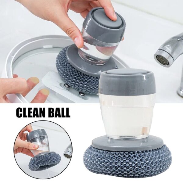 S8e2a52e79b2b49bb9c1b19bb27fc302e7 - Multifunctional Pressing Cleaning Brush Built-in Liquid Storage Tank Kitchen Dishwashing Pot cleaning durable PRE