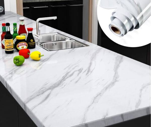 WhatsApp Image 2023 10 18 at 6.47.41 PM - Self Adhesive White Marble Sheet for Kitchen - Anti Oil and Heat Resistant Wallpaper