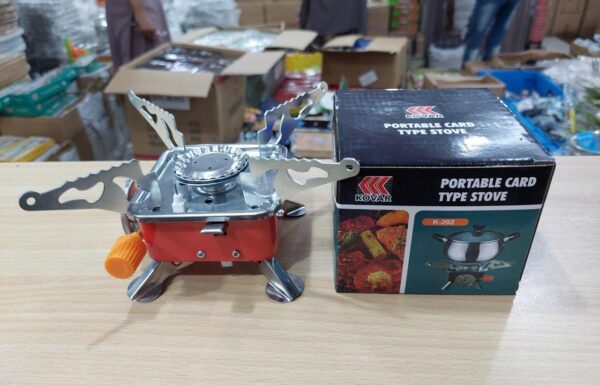 WhatsApp Image 2023 11 08 at 7.13.05 PM 1 - Mini Portable Square Stove for Backpacking Hiking Windproof Burner Camping Stove Foldable Stove for Outdoor picnic (without gas bottle)