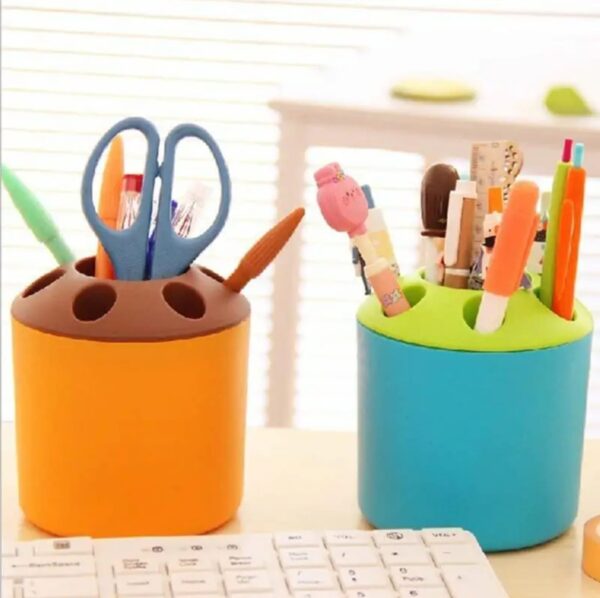 WhatsApp Image 2023 12 02 at 11.45.00 AM - Pen Vase Pencil holder Makeup Brush Holder Stationery Desk Tidy Container( random color )