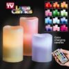 Magic Colour Changing Wax Candles with remote 3 pcs in 1 box (Random colour)