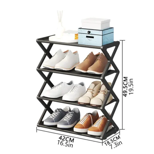 - Shoe Rack X- Shape 4 Layer