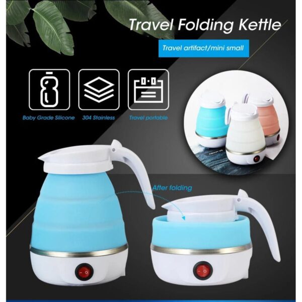 foldable and portable teapot water heater 0 6l 600w 220v electric kettle for travel and home tea pot water kettle silica gel fast water boiling 600 ml 17423 040 - Foldable And Portable Teapot Water Heater Electric Kettle For Travel And Home Tea Pot Water Kettle Silica Gel Fast Water Boiling 600 Ml