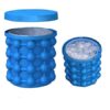 New Magic Ice Cube Maker Genie Silicone - Ice Bucket The Revolutionary Space Saving Ice Cube Maker - Blue